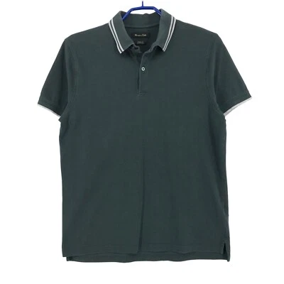 Camiseta cuello polo MASSIMO DUTTI para hombre calce informal 0743 talla L Foto 1 de 4