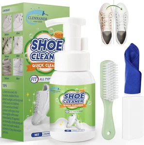 Shoe Cleaner, 6.76 Oz Sneaker Cleaner Removes Dirt and Stains, Shoe Cleaning Kit - Picture 1 of 12