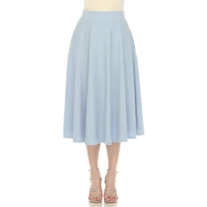 Flared Midi Skirt with pockets - Picture 1 of 31