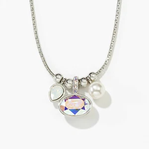 Touchstone Crystal Together Opal Crystal Aurore Boreale Necklace Swarovski 18"๐ - Picture 1 of 4