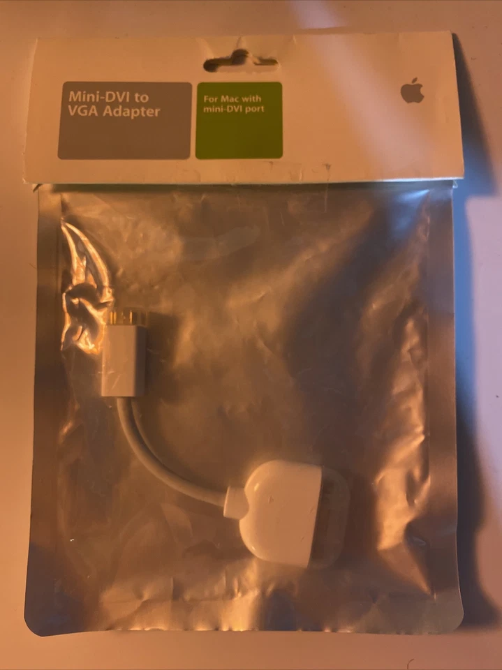 NEW Genuine Apple Mini-DVI To VGA Adapter for Apple Mac Monitor M9320G/A - Image 1 of 4
