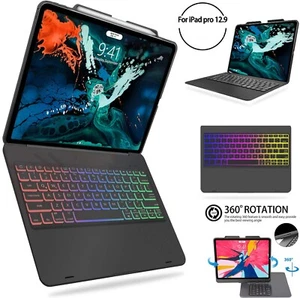 Smart Bluetooth Keyboard for iPad Pro 11-Inch, iPad 12.9-Inch Rotate Case - Picture 1 of 15