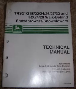 John Deere Snowblower Technical Manual - Picture 1 of 5