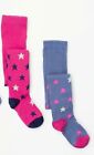 John Lewis & Partners Girls Lurex Star Tights 2 Pack Age 3-4 Years New 