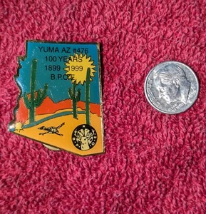 Yuma Arizona B.P.O.E #476 100 Years 1899-1999 Enamel/Gold Tone Lapel/Hat Pin - Picture 1 of 3