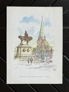 1973 MS Kungsholm - Dinner Menu - Swedish American Line - Sept 15th - Picture 1 of 2