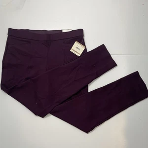 Neu mit Etikett Anne Klein schmale Knöchelhose zum Überziehen Größe 12 Rioja lila Einzelhandel 89 $ - Bild 1 von 8