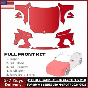 For BMW 5 Series G60 M Sport 2024-UP Front Precut Paint Protection Film PPF TPU - Picture 1 of 20