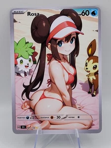 Rosa Trainer Waifu Full Art Custom Trading Card Fan Art Goddess ACG - Picture 1 of 1