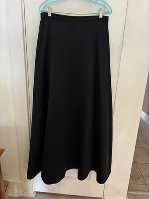 OLEG CASSINI Black tie Women’s MAXI Formal Black Full SKIRT -  SZ 12  31” Waist - Image 1 of 4