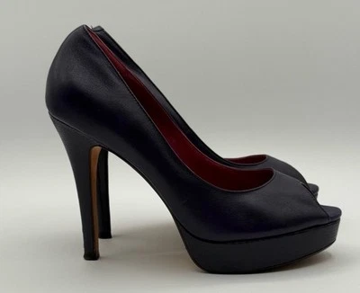 Cole Haan MARIELA AIR Peep Toe PUMP Purple  Leather Women 6.5 B Us  MSRP$375 - Image 1 of 4