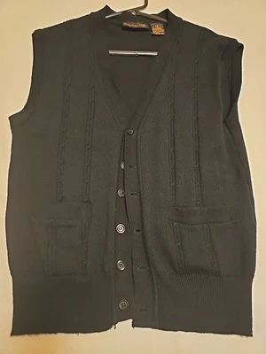 Chaleco Botany 500 Grande Negro Six Butyon Foto 1 de 4