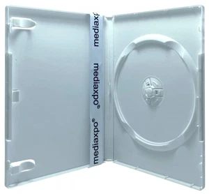 PREMIUM STANDARD Solid White Color Single DVD Cases (Professional Use) Lot - Picture 1 of 3