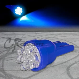 BLUE T10 194 168 501 W5W INTERIOR ROOF DOME WEDGE LIGHT BULB/BULBS w/7 X 3MM LED - Picture 1 of 1