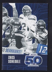 2025 Seattle Seahawks Pocket Schedule Bud Light - Picture 1 of 2
