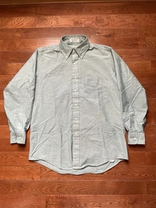 Vintage LL Bean Single Needle Tailoring Shirt Oxford Broadcloth 16 33 L USA Made - Picture 1 of 17
