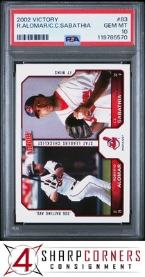 Victoria de cubierta superior 2002 #83 Roberto Alomar-C.C. SABATHIA HOF PSA 10 Foto 1 de 2