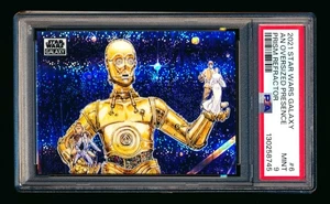 2021 TOPPS STAR WARS GALAXY CHROME #6 OVERSIZED PRESENCE PRISM #36/75 PSA 9 MINT - Picture 1 of 2
