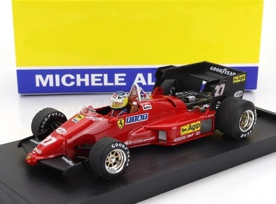 MODELLINO AUTO STATICO BRUMM FERRARI F1 126C4 FIGURE ALBORETO BELGIUM 1984 1/43 - Immagine 1 di 4