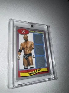 Triple H 2018 Topps WWE Heritage Silver Mat Relic Used Card- 12/25- Wrestlemania - Picture 1 of 7