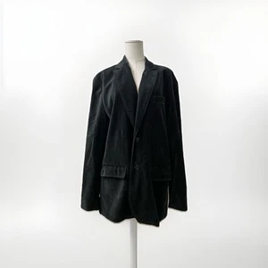 KENNETH COLE REACTION Men Dark Gray Velvet Blazer Casual Jacket SZ 44 XL - Picture 1 of 4