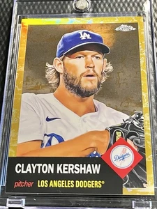 2022 Clayton Kershaw Dodgers 31/50 Topps Chrome Gold Refractor #367 - Picture 1 of 4
