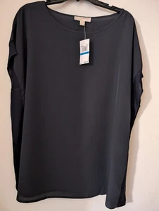 NWT Michael Kors Women’s Navy Blue Flowy  Poncho Caftan Size XL MSRP 88.00 - Picture 1 of 8