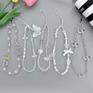 Detachable Love-heart Butterfly Phone Keychain Phone Charm Accessories - Photo 1 sur 15