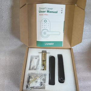 Smart Fingerprint Keyless Ingresso Smart Leva Serratura Porta YR01 (Nero) Controllo App - Foto 1 di 5