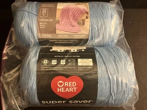 2er Pack Red Heart Super Saver Jumbo 14oz Garn Bluebell Medium Acryl - Bild 1 von 5