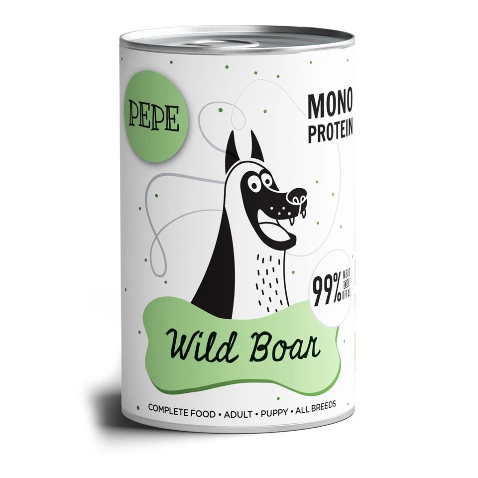 5904806564306 PAKA ZWIERZAKA Pepe Wild Boar - Nassfutter für Hunde - 400g PAKA Z - Bild 1 von 1