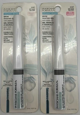 2PK Physicians Formula Organic Wear Brow Shaping Gel ~ Soft Black ~ FAST SHIP - Image 1 of 2