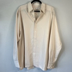 Perry Ellis Dress Shirt Long Sleeve Button Up Mens Tan Size: XL Style: ML2672M - Picture 1 of 8