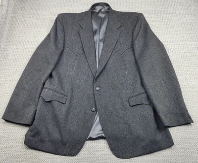 Blazer Circle S Para Hombres 50L Gris Western Abrigo Deportivo Chaqueta Hecho en EE. UU. 2 Botones Foto 1 de 4