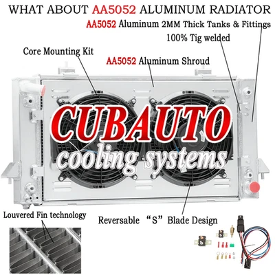Ventiladores de cubierta de radiador de 3 filas para 87-98 Land Rover Range Rover/Discovery I/II 4.0 NUEVO - Imagen 1 de 4