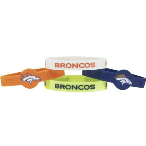 Denver Broncos Bracelets 4 Pack Silicone Cover