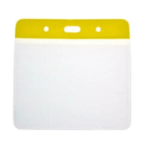 Tarjeteros de vinilo amarillo superior - 91x65 mm (paquete de 100) - Imagen 1 de 1