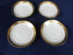 Juego de 4 platillos con incrustaciones de oro Haviland Du Barry - Imagen 1 de 4
