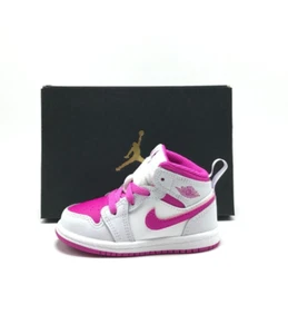 *NEW* TODDLER BABY NIKE AIR JORDAN 1 MID (TD) FIRE PINK/WHITE (FD8782 500) 👍 - Picture 1 of 7