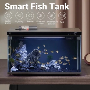 Smart Remote Control Fish Tank with Automatic Feeding for Living Room Aquarium - Picture 1 of 12