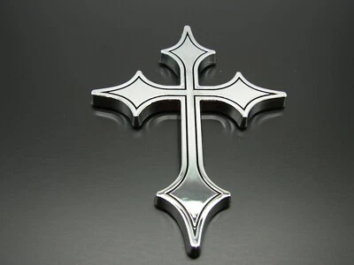 CALCOMANÍA ADHESIVA EMBLEMA COCHE CRUZ SANTA CRISTIANA 3D. CRISTIANO RELIGIOSO ESPIRITUAL Foto 1 de 4