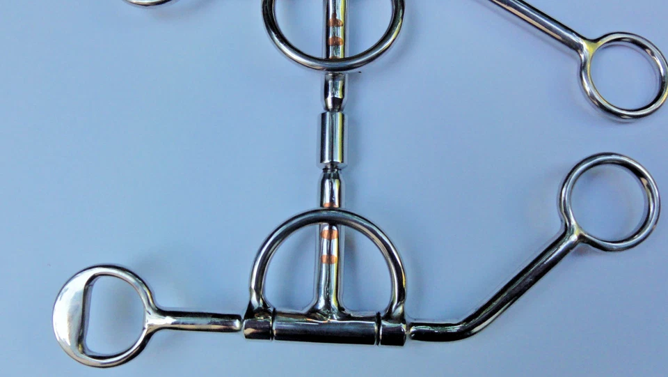 Billy Allen D-Bit Gebiss Trense Mundstück Westernbit m. Shanks Rollerbit 11,5 cm - Bild 1 von 1