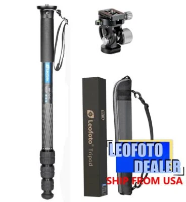 Leofoto Monopod MP-364C+VH-10S CF Monopod with VH-10S Two Way Tilt Head - Image 1 of 4