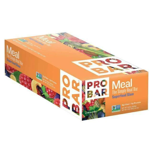 PROBAR Non-GMO Gluten-Free Superfood Meal Bar - Pack of 12