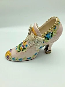Vintage Decorative Victorian Porcelain Collectible Figurine High Heel Pump 6" H  - Picture 1 of 7