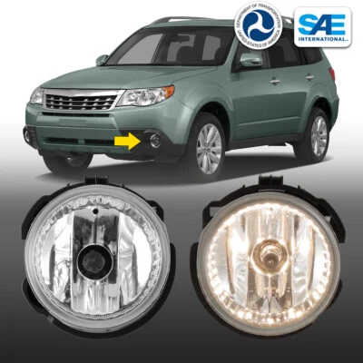 2009 2010 2011 2012 年 2013 年适用于斯巴鲁 Forester 前保险杠透明镜头雾灯 — 第 1/4 张图片