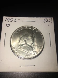 1952D Ben Franklin Half Dollar vz Stempelglanz - Bild 1 von 6
