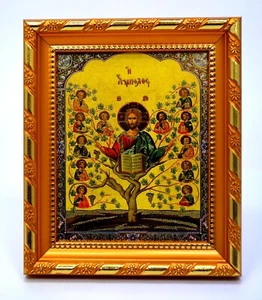 Ikone Jesus Christus geweiht икона Иисус Христос освящена 14,5x12,5x1,7 см - Bild 1 von 1