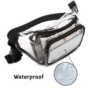 Clear Fanny Pack Men Women Waist Pouch Belt Bag Outdoor Sports Stadium Security - Picture 1 of 10