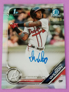 2019 Bowman Chrome Prospects *Isranel Wilson* {NRMT~MT} Auto Ref. /499 RC Braves